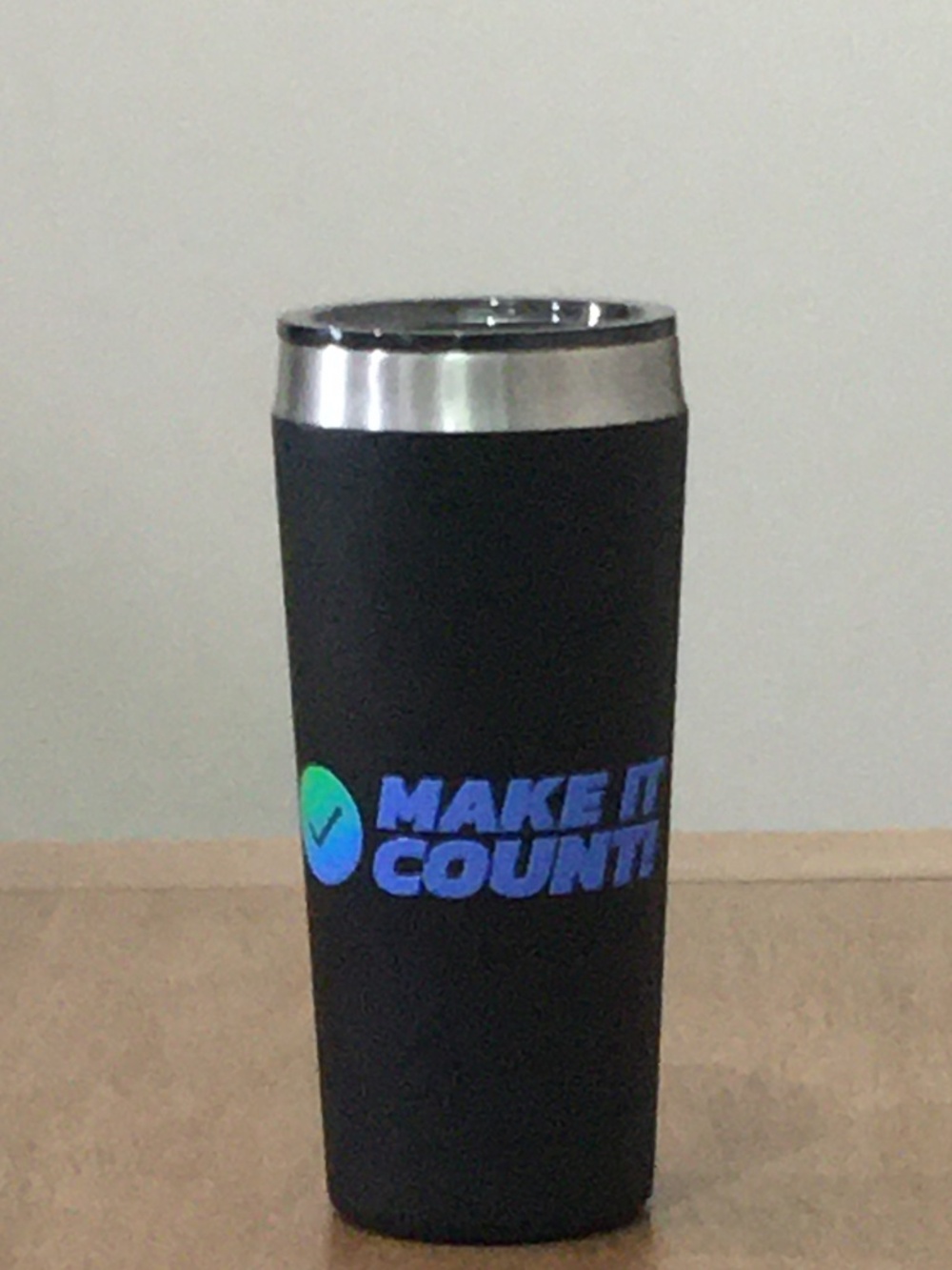 Make it count vibrant black Insulated Tumbler